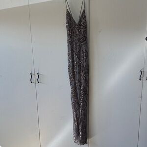 Windsor Charcoal Sequin Maxi Dress